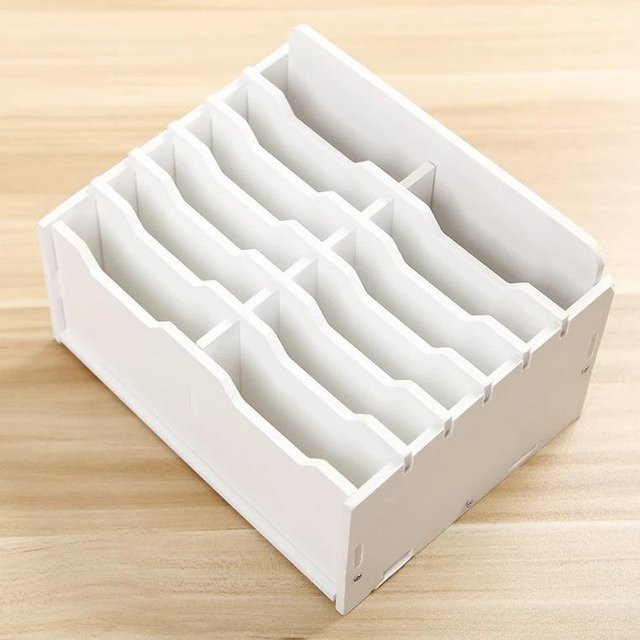 BEYIII2 Desktop Organisationsbox mit 24 Fächern für Fernbedienungen und Handys, Weiß - Bild 1