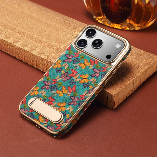 Denior Magnetische Kabellose Ladestation Handyhülle mit Schmetterling Totem Design für iPhone 17 16 15 14 13 Pro Max Plus Air in Orange Multicolour - Bild 1