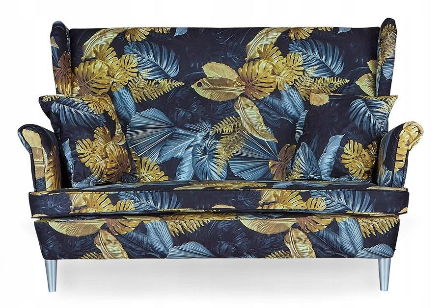 Ohrensessel ARI Print von Family Meble im skandinavischen Design mit geometrischem Muster - Bild 4