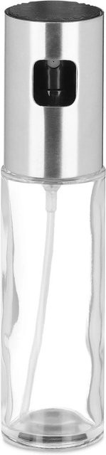 Relaxdays Essig und Ölsprüher Set aus Glas und Edelstahl in Transparent und Silber, 2 x 100 ml - Bild 1