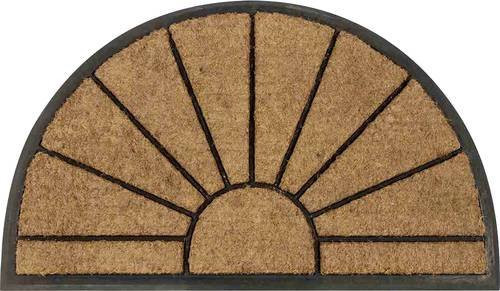 Siena Garden Gummifußmatte Sonne in Schwarz und Beige, B: 75 cm, T: 45 cm - Bild 1