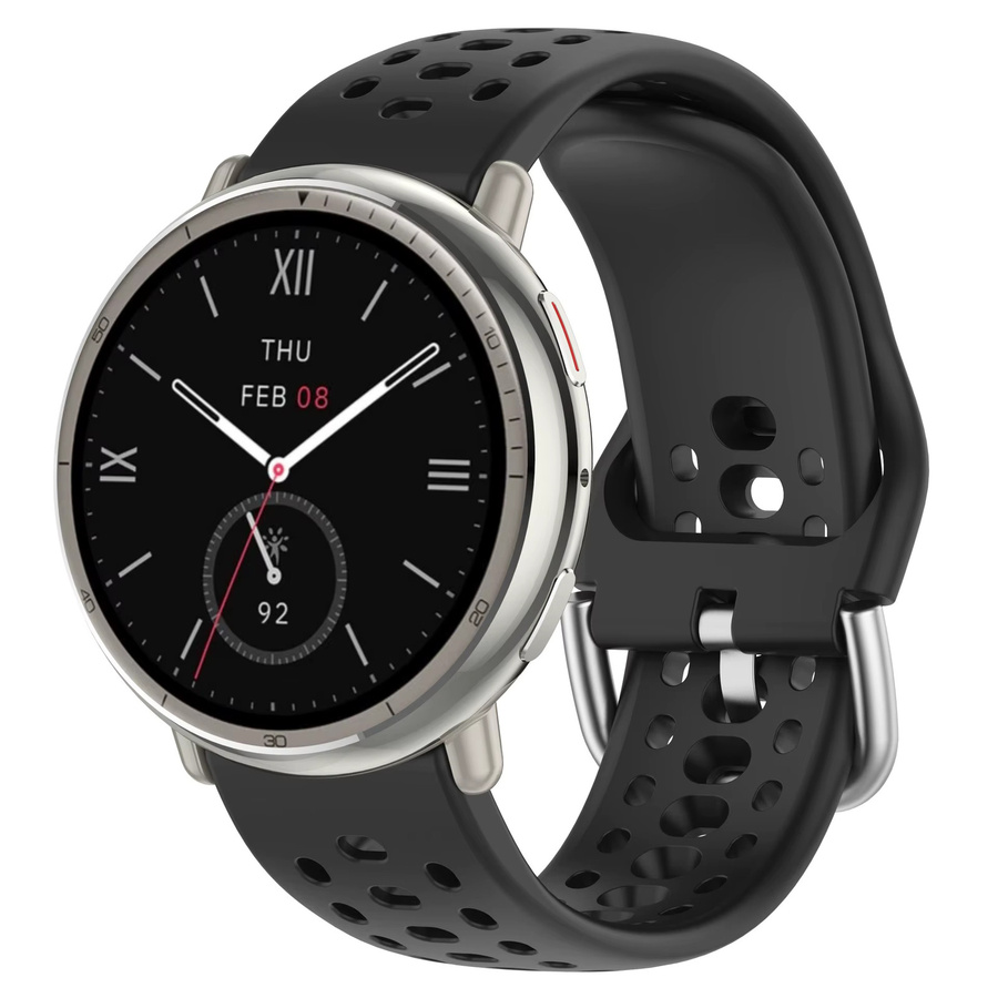 Amazfit Uhrenarmband Silikon, Schwarz, Unisex - Bild 6