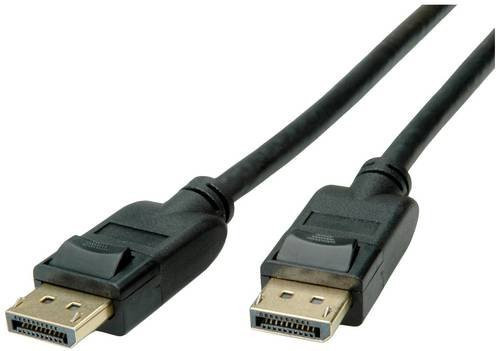Roline DisplayPort Kabel 8K UHD Schwarz und Grün, Länge: 3,00 m - Bild 1