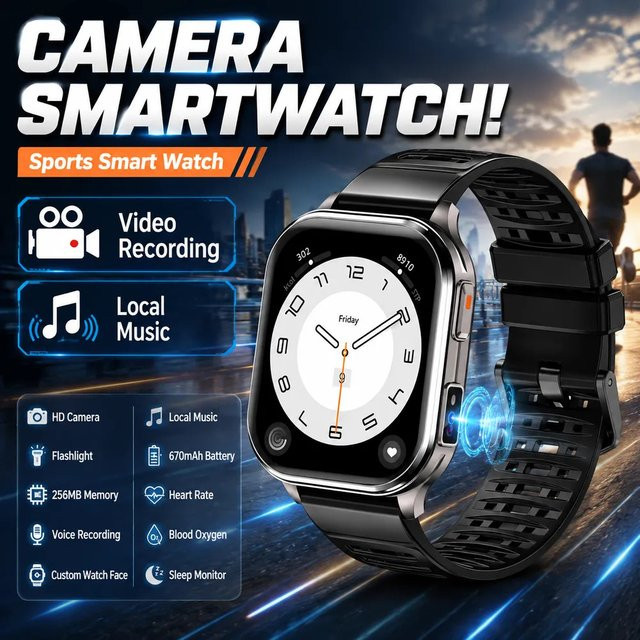 LIGE Smartwatch, Edelstahl, Schwarz, Unisex, Wasserdicht - Bild 1