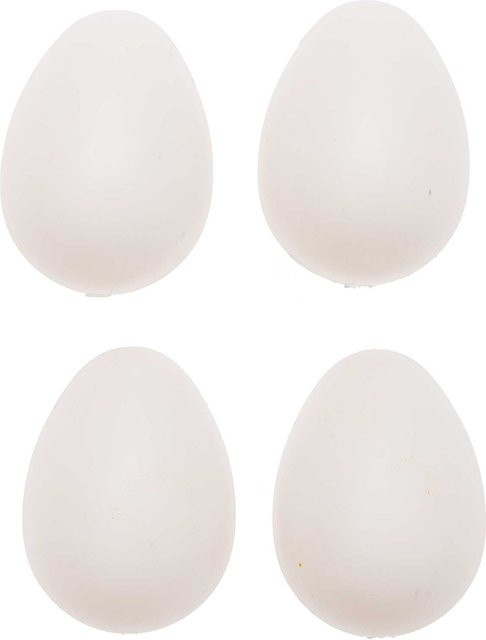 idee. Creativmarkt Kunststoff-Eier weiß für das Osterfest, 30 Stück, Durchmesser: 4 cm - Bild 1