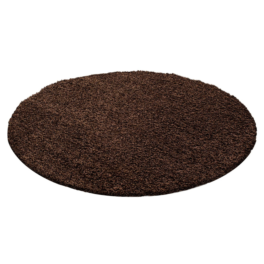 Ayyildiz Hochflorteppich Life in Braun im Shaggy-Stil, rund, Durchmesser: 80 cm - Bild 2