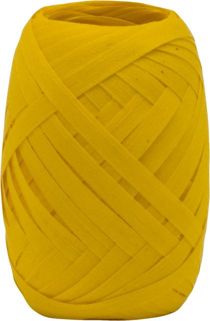 GOLDINA Baumwoll-Ringelband Natur in Gelb - Bild 1