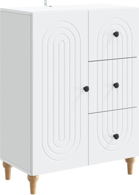 vidaXL Sideboard mit Schubladen in Weiß aus Holzwerkstoff, B/T/H: 66 x 34,5 x 90 cm - Bild 1