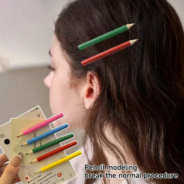 Haar Clip, Bleistift geformt, Multi Farbe, Kinder - Bild 1