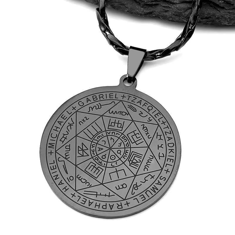 JYTF Halskette Sieben Erzengel Amulett, Edelstahl, Herren, Vintage - Bild 2