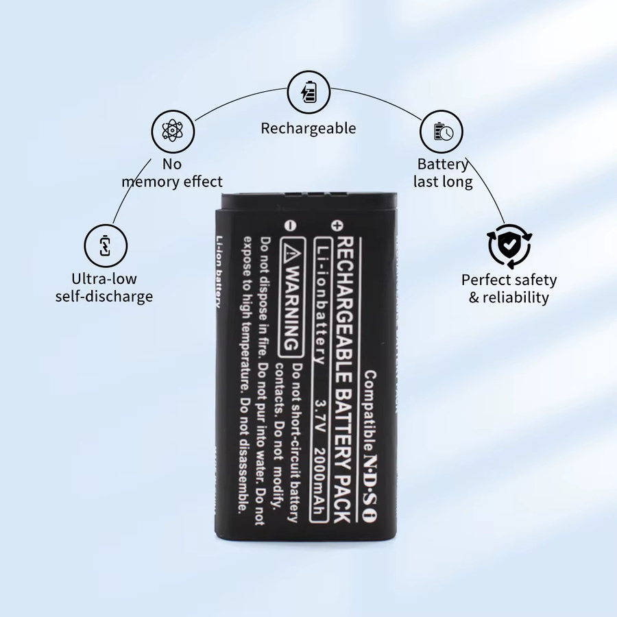 PHOMAX Wiederaufladbare Lithium-Ionen-Batterie mit Ersatz-Akkupack für Nintendo DSi NDSi, 3,7V, 2000mAh, Schwarz - Bild 3