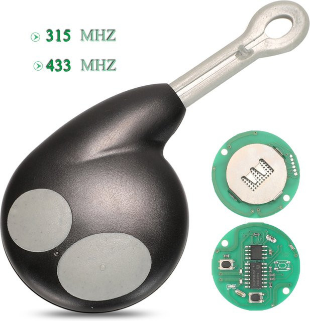 Jingyuqin 2-Tasten-Fernbedienungsschlüssel Ersatz-Smartkey für Toyota Cobra Alarm 315/433MHz in Schwarz - Bild 1