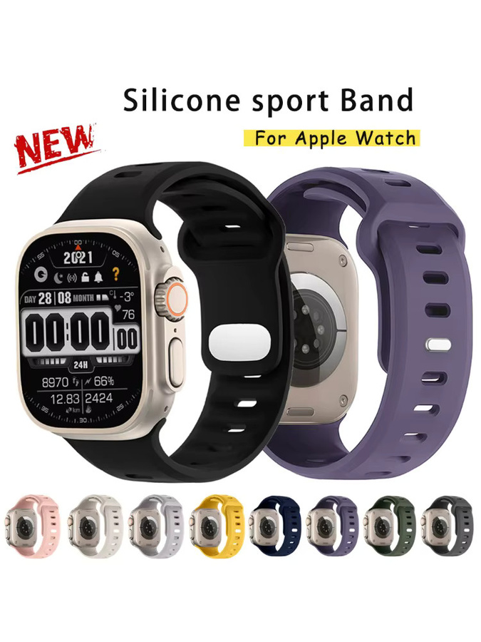 OAKCHARM Uhrenarmband Silikon, Schwarz, Unisex - Bild 3