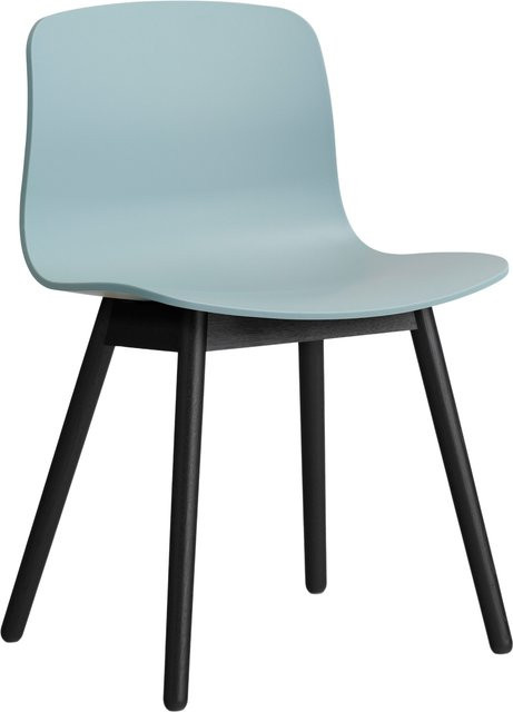 HAY About A Chair AAC 12 Designstuhl aus Polypropylen in Blau mit Eichengestell - Bild 1