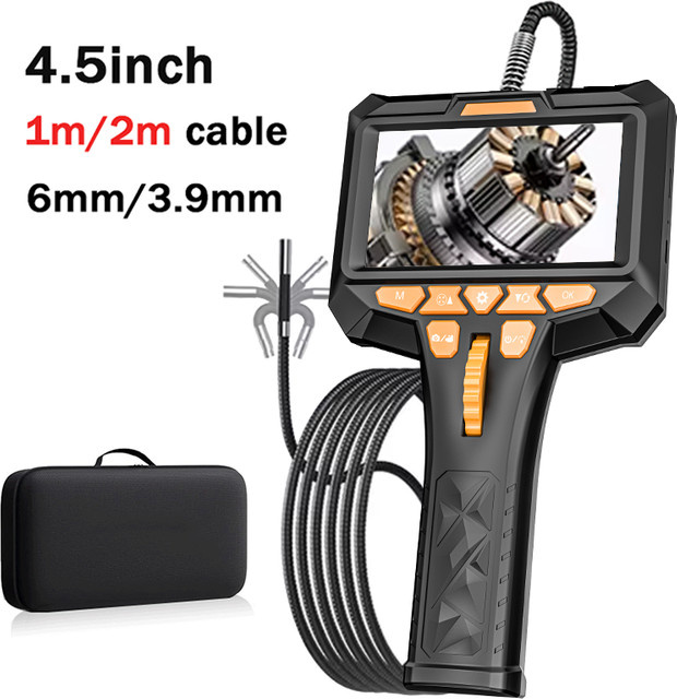 LAFOCH Industrie-Endoskop mit 4,5-Zoll-Bildschirm, 360 Grad rotierbar, HD-Linse (6mm/3,9mm), wasserdicht für Autoreparatur und Kanalisation - Bild 1