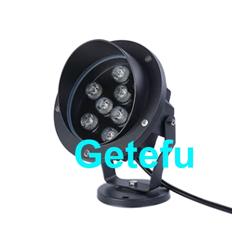 Getefu LED Gartenstrahler mit Spike für Außenbereich, RGB Multicolor und Weiß, Outdoor Flutlicht für Landschaftsbeleuchtung und Bäume, Schwarz - Bild 3