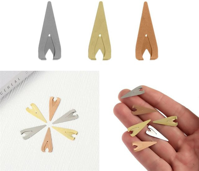 12er Set Metall Lesezeichen mit ausgehöhltem Design in Gold für Erwachsene - Bild 1