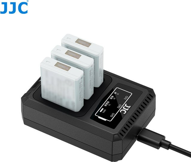 JJC NB-13L USB Typ-C Akkuladegerät in Schwarz für Canon PowerShot SX740 HS G1 X Mark III G5 X Mark II G7 X Mark II III G9 X Mark II - Bild 1