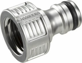 Gardena Premium Hahnverbinder 21 mm (G 1/2") aus Metall in Silber mit Frostschutz - Bild 1