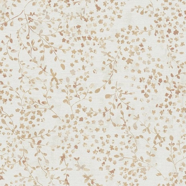 Profhome Blumen Tapete Floral Matt in Creme Beige Braun Gold, Breite: 0,53 m, Länge: 10,05 m - Bild 1