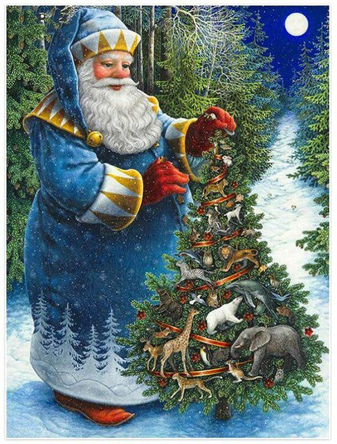 FIYO Diamond Painting Weihnachten Motiv in Grau und Multicolour, B/H: 20 x 30 cm - Bild 1