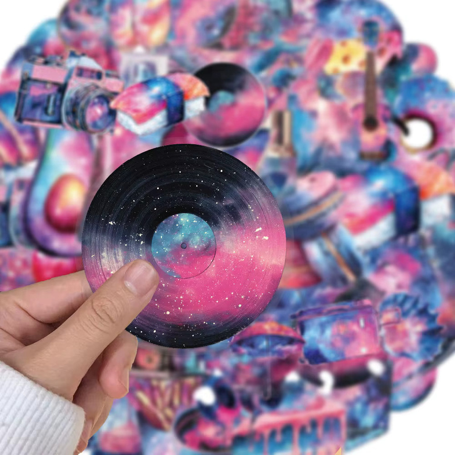 Charile Starry Sky Aufkleber Set, Transparent Bunte Abstrakte Cartoon Sticker für Notebook, Telefon und Kühlschrank - Bild 3