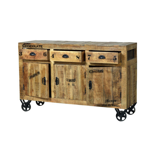 SIT Sideboard RUSTIC aus Mangoholz und Metall in Beige und Natur im Industrial Design - Bild 4