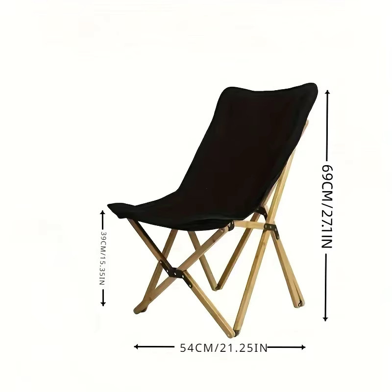 Klappbarer Campingstuhl von LIUSHADUOLA in Beige mit Aufbewahrungstasche für Wandern und Gartenarbeit - Bild 2