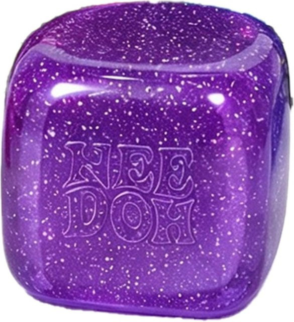 NeeDoh Nice Cube Glitzer Squishy, Fidget Würfel, violett - Bild 1