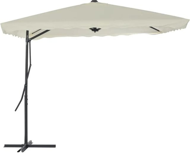 vidaXL Sonnenschirm mit Stahlmast in Sandweiß, B/T: 250 x 250 cm - Bild 1