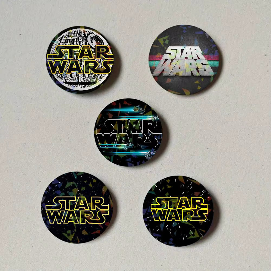 Star Wars Brosche, Rundes Laser-Abzeichen, Bunt - Bild 2