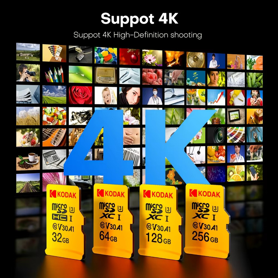 Kodak Micro SD Speicherkarte UHS-I U3 C10 A1 V30 4K TF gelb 32GB - Bild 2