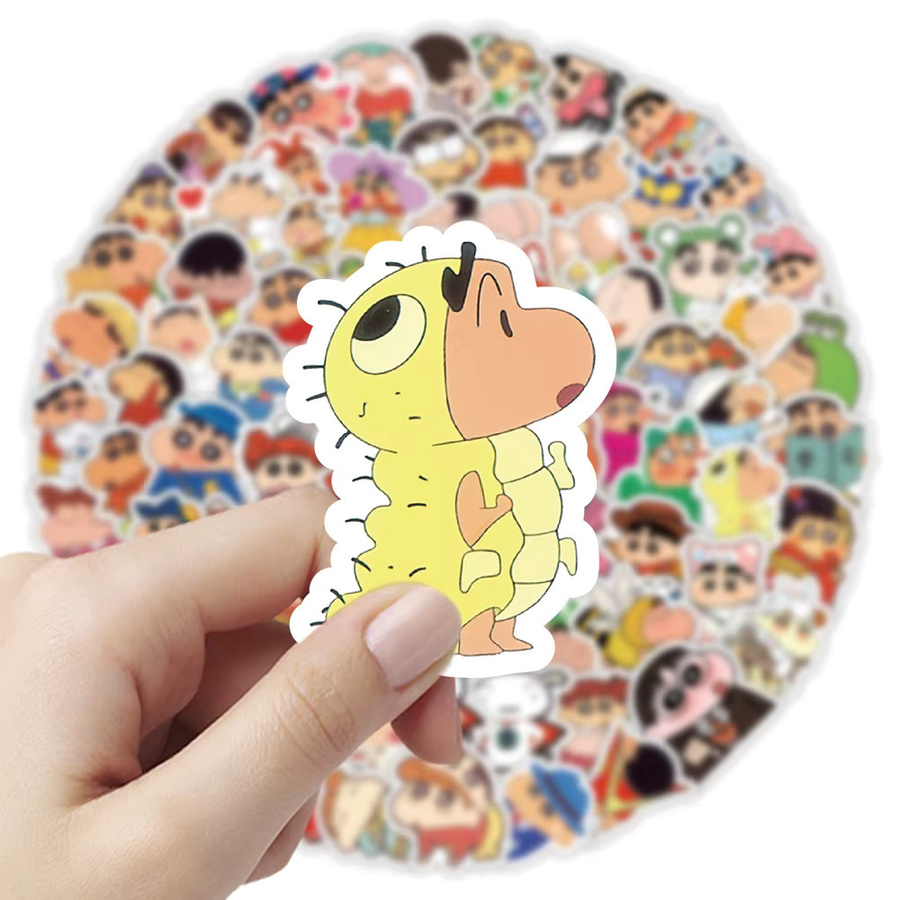 Keeppley Cartoon Anime Crayon Shin Chan Aufkleber Set, 103 Stück, Wasserdicht, Multicolour, Dekorationsaufkleber für Laptop, Auto und Schreibwaren - Bild 2