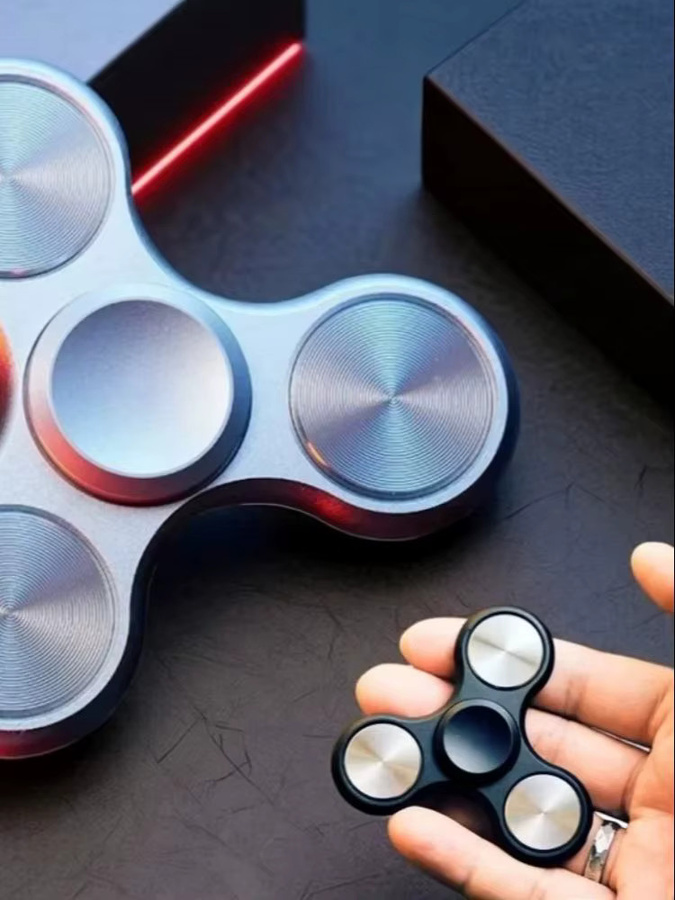 soulbao Fidget Spinner, Aluminiumlegierung, Metall, dreiflügelig - Bild 5