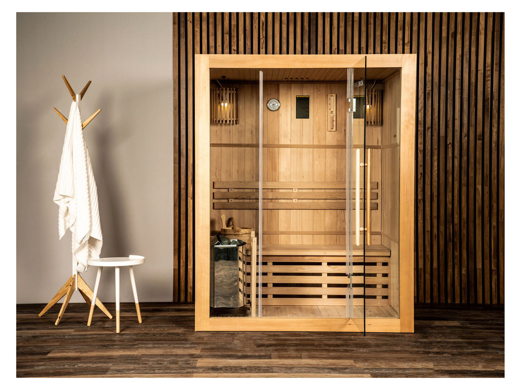 Home Deluxe Saunakabine SKYLINE L aus Tannenholz in Braun, B/T/H: 150 x 120 cm - Bild 2