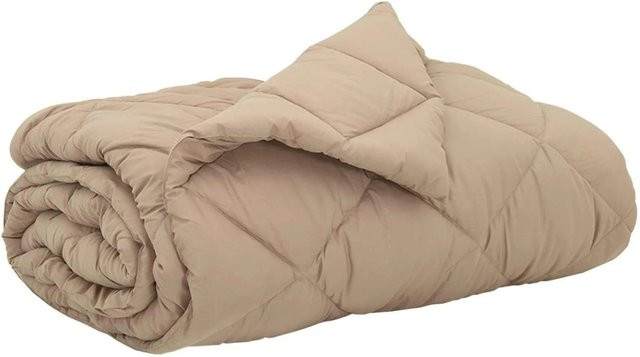 vidaXL Sommerdecke aus Mikrofaser in Beige, B/B: 200 x 200 cm - Bild 1
