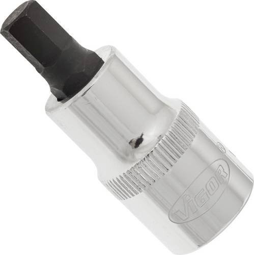 Vigor V2069 Innen-Sechskant Steckschlüssel-Bit-Einsatz 17 mm mit 1/2 Zoll Antrieb, Farbe: Silber - Bild 1