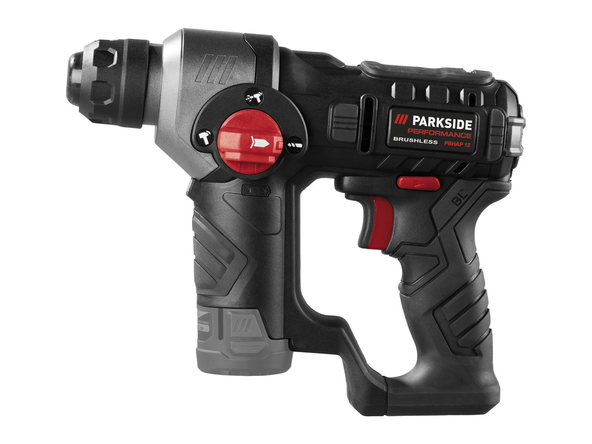 Parkside Performance 12 V Akku-Bohrhammer PBHAP 12 A1, Schwarz, ohne Akku und Ladegerät - Bild 3