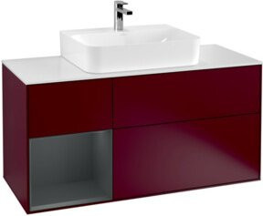 V&B Waschtischunterschrank Finion in Mattblau lackiert, Breite: 120 cm, Tiefe: 50,1 cm, Höhe: 50,1 cm - Bild 1