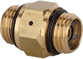 Riegler Mini-Druckregler in Gold mit 2 x G 1/4 AG und 4 bar - Bild 1