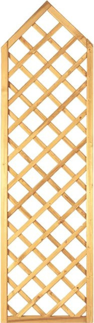 T & J Sichtschutzzaun Gotik-Ranki spitz aus Holz in Grün, B: 60 cm, H: 210/180 cm - Bild 1