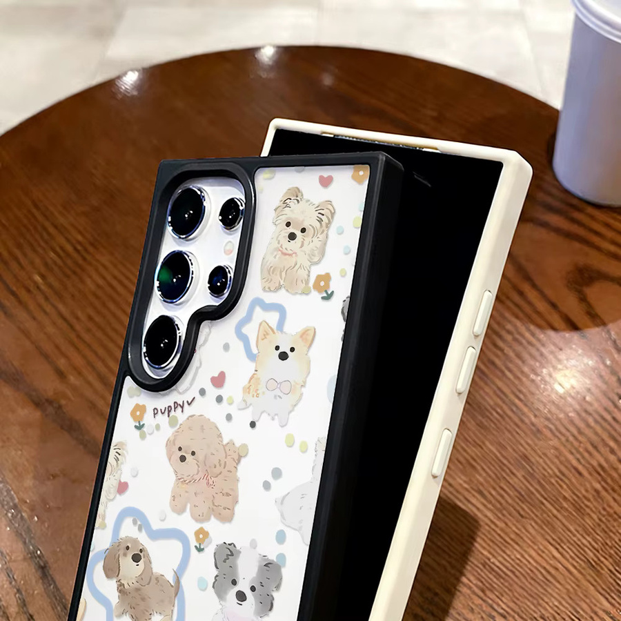 Samsung Galaxy Handyhülle mit niedlichem Welpenmuster aus Acryl als Stoßfänger-Schutz für verschiedene Modelle wie S26 Ultra, S25 Ultra, S24, S23, A56, A55, A26, A25, A07, A16, A57 und A37 - Bild 4