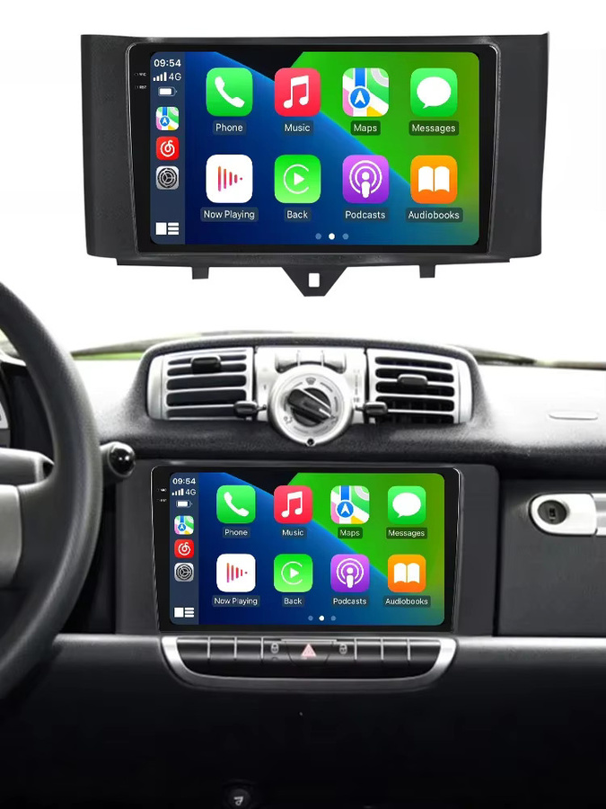 STRONGNAVI Auto-Multimedia-Player mit CarPlay und Android System für Mercedes Benz und Smart Fortwo 451, Radio mit GPS und Audio, Schwarz - Bild 5