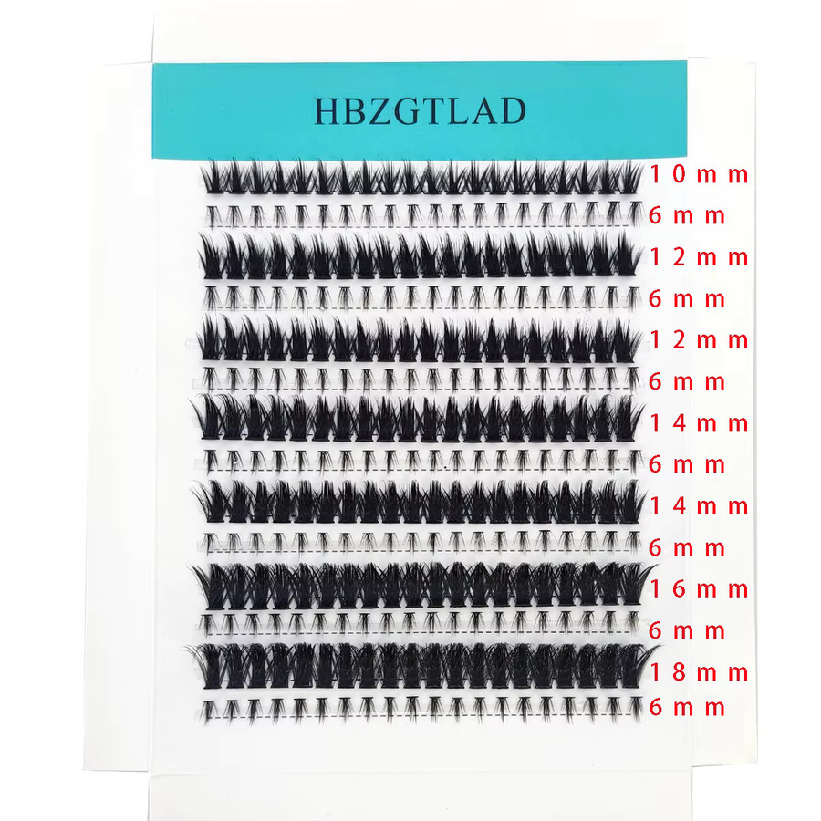 AMSDCN Wimpern-Cluster, 14-reihig, Wispy-Wimpernverlängerung, Unisex - Bild 3