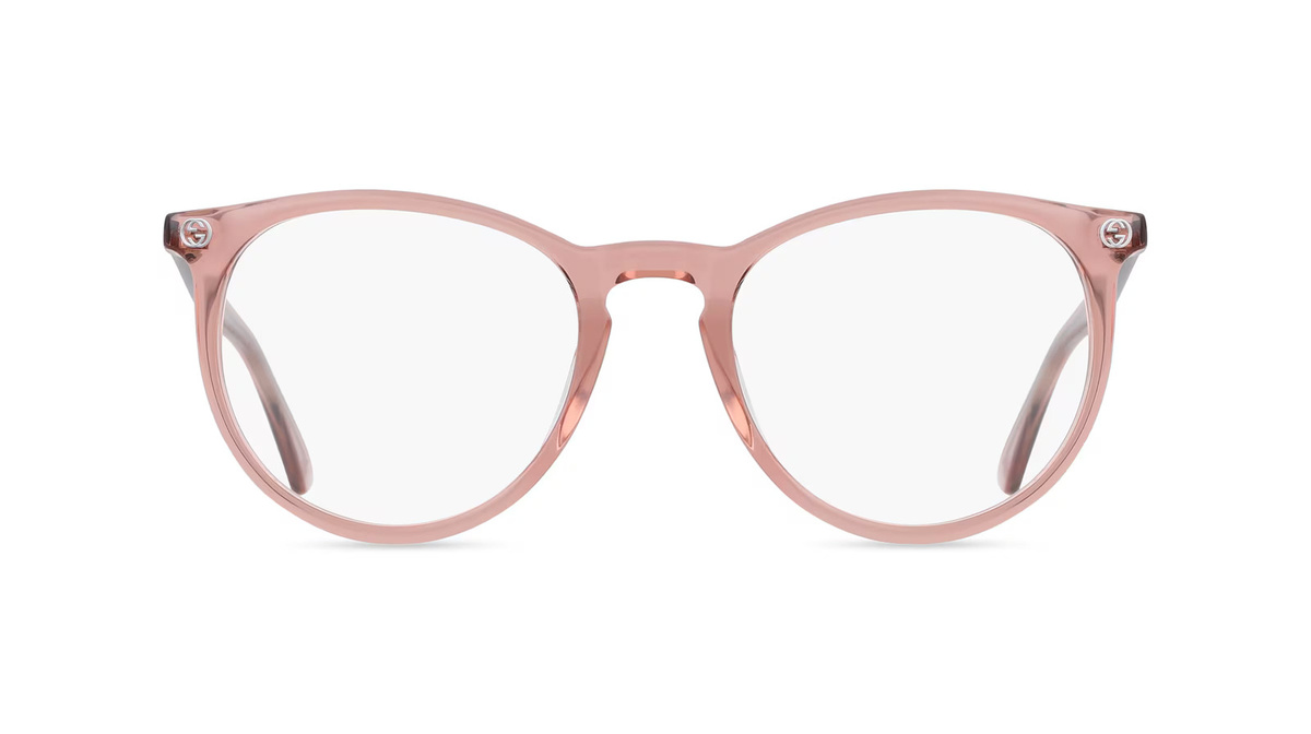 Gucci GG0027O Korrektionsbrille Damen, Vollrand, Rund, Acetat, pink - Bild 1