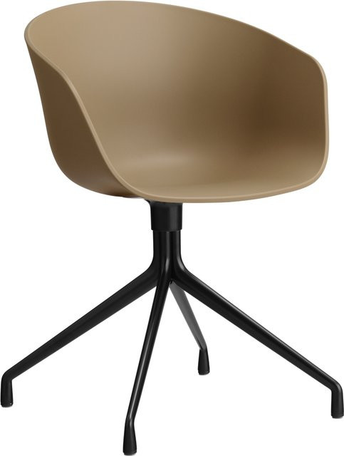HAY About A Chair AAC 20 Drehstuhl mit Armlehnen in Braun aus Kunststoff und Aluminium mit mattem Finish - Bild 1