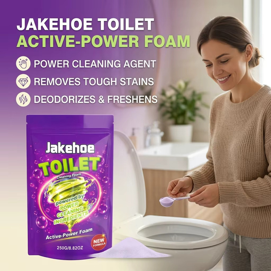 JAKEHOE Toiletten-Schaumreinigungspulver zur Entfernung von Kalk und Urinflecken in Purple - Bild 4