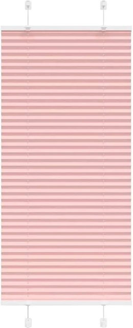 vidaXL Plissee Rosa, semi-transparent, Polyester, B: 65 cm, H: 150 cm - Bild 1