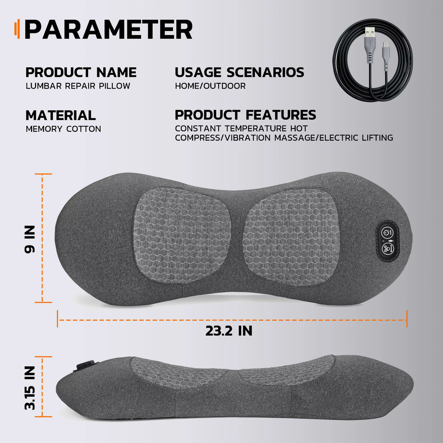 PAQIN 3-in-1 Rückenmassagegerät, grau, Unisex - Bild 5