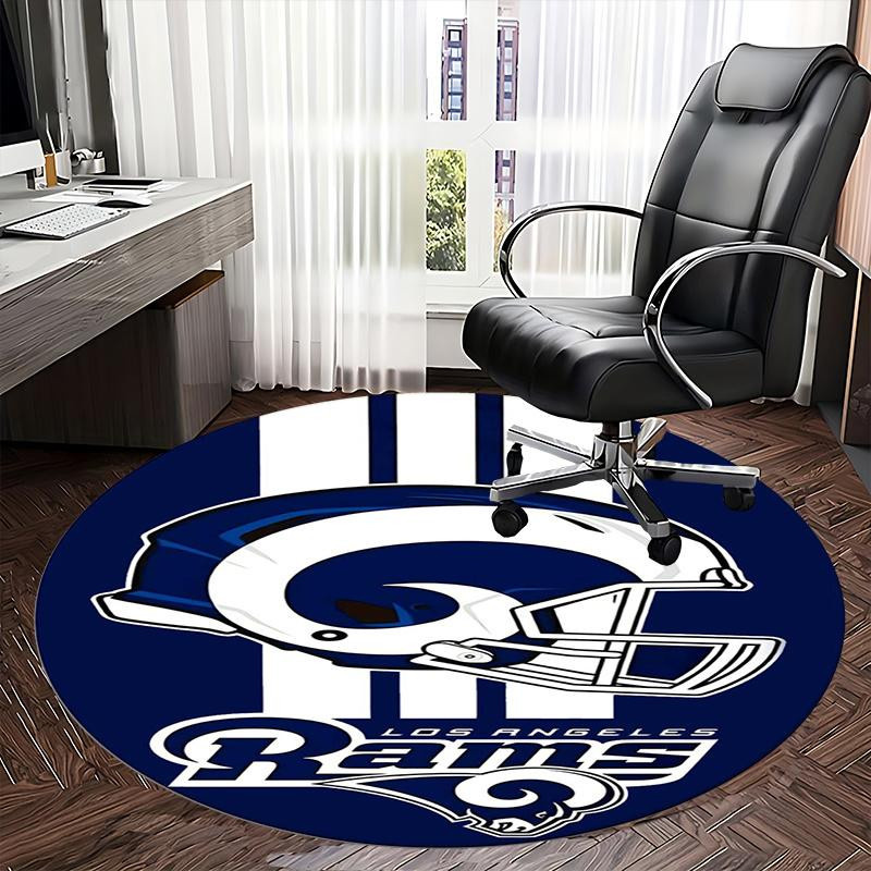 Runder Teppich Los Angeles Rams Helm Logo von Yun Heng Three, Durchmesser: 80 cm, Rutschfest und Maschinenwaschbar - Bild 6